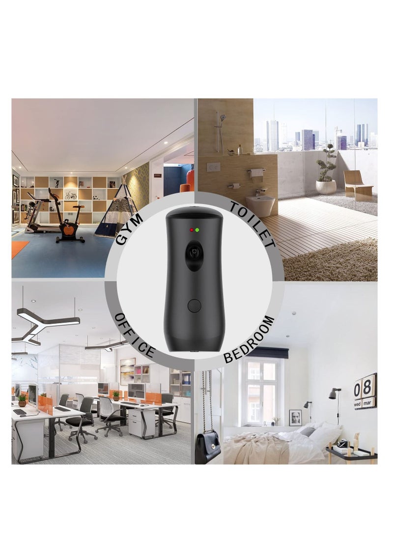 "Automatic Air Freshener Dispenser Adjustable Aroma Spray Machine Free Stand or Wall Mounted for Bedrooms, Bathrooms Offices Airports Hotels Commercial Places (Black) Battery Not Included"