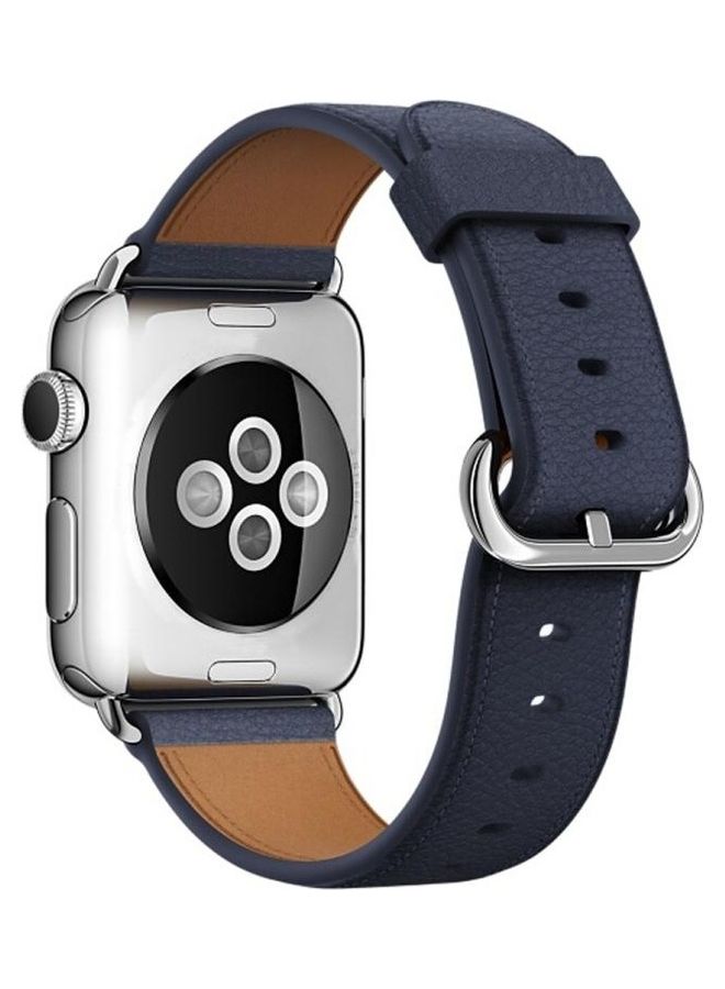 نيبمينينت سوار ساعة بديل بتصميم تراثي لساعة أبل سيريس 1/ 2/ 3 مقاس 38 مم أزرق ميدنايت - Image 3