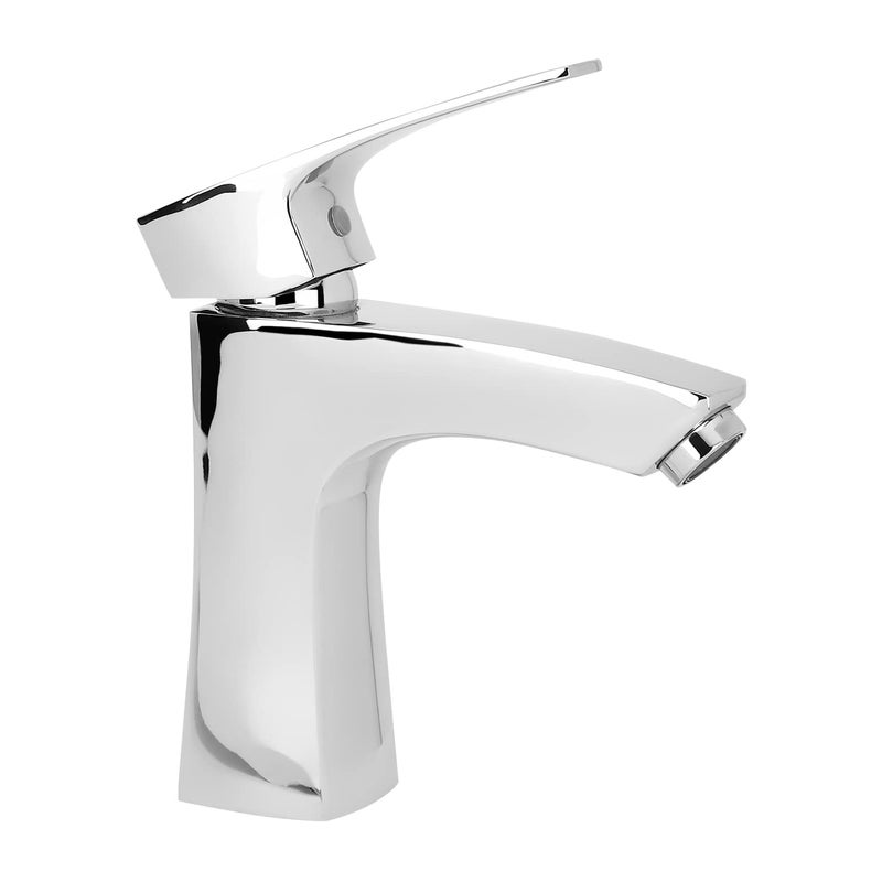 Hindware Italian Collection F520011CP Avior Single Lever Hot and Cold Basin Mixer Without Popup Waste, Brass with Chrome Finish - Image 2