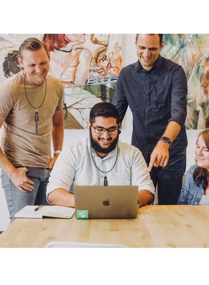 XiuWoo 4 Pcs Portable Pen Holder Leather Badge Pencil Pouch Pocket Protector for Keychain or Neck Lanyard - Image 5