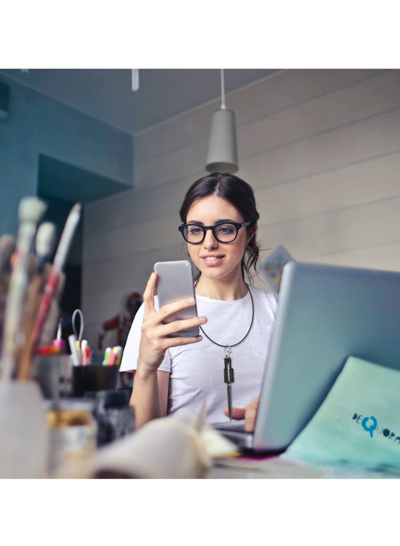 XiuWoo 4 Pcs Portable Pen Holder Leather Badge Pencil Pouch Pocket Protector for Keychain or Neck Lanyard - Image 4