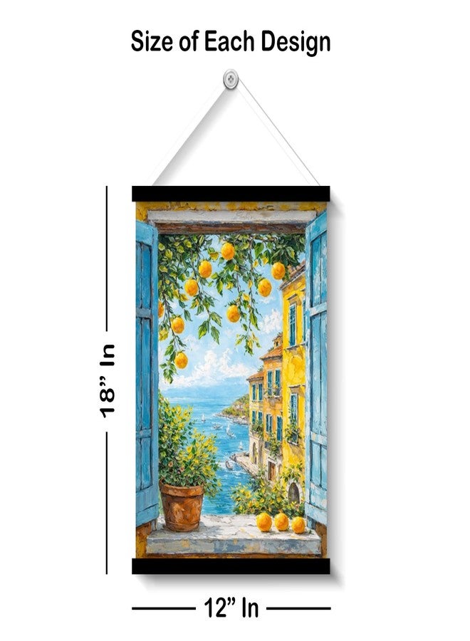 tinywalk Framed Wall Art Painting for Living Room, Bedroom & Office | Home Wall Décor | 12 x 18 Inches | Modern art Painting for Living Room | Decor Hanging Ornaments (Window) - Image 3