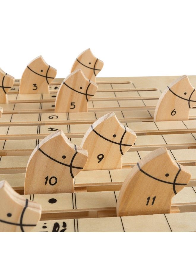 Hey! Play! Wooden Horse Race Game With Dice Cards And Chips Indoor And Outdoor Board Games For Adults Kids Boys And Girls Party Game (80Ddh) - Image 4