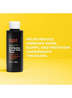 scotch porter Exfoliating Beard Wash & Face Cleanser For Men, Travel Friendly | Formulated With Non-Toxic Ingredients, Free Of Parabens, Sulfates & Silicones | Vegan | 2.17 Oz Bottle  - Image 3