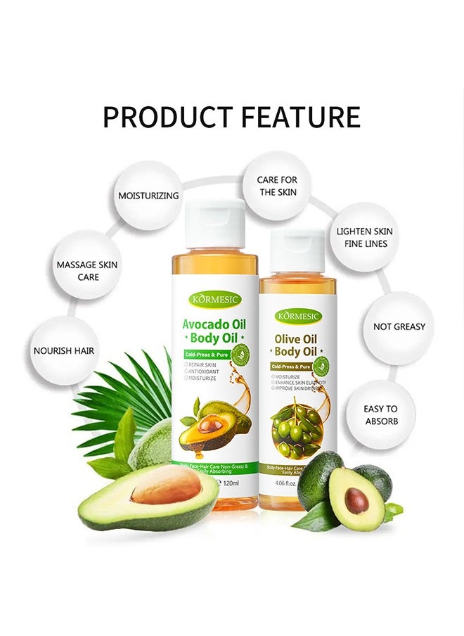 Kormesic Avocado Oil Body Oil- Natural Moisturizing Oil, Antioxidant, Soft Skin, Delaying Skin Aging, Anti Wrinkle Tight Body Massage Oil  120ml  - Image 3