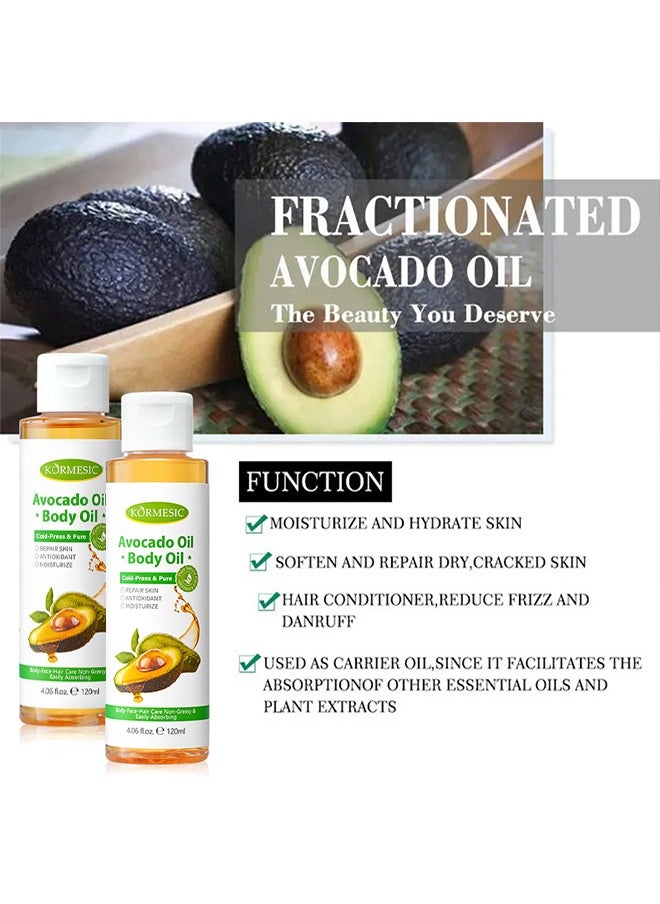 Kormesic Avocado Oil Body Oil- Natural Moisturizing Oil, Antioxidant, Soft Skin, Delaying Skin Aging, Anti Wrinkle Tight Body Massage Oil  120ml  - Image 4