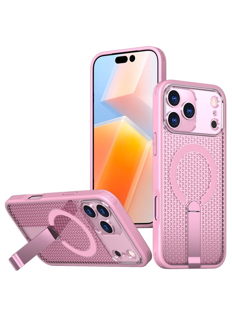 general Compatible with iPhone 17 Pro Max magnetic stand phone case drop-resistant anti-fingerprint full protection