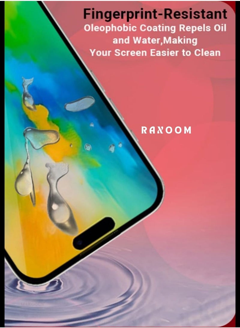 Raxoom Screen Protector for iPhone 16  ,Tempered Glass 9H Case Friendly, HD Clear, Anti- Scratch, Oil Proof, Anti- Fingerprint, (black)  - Image 2