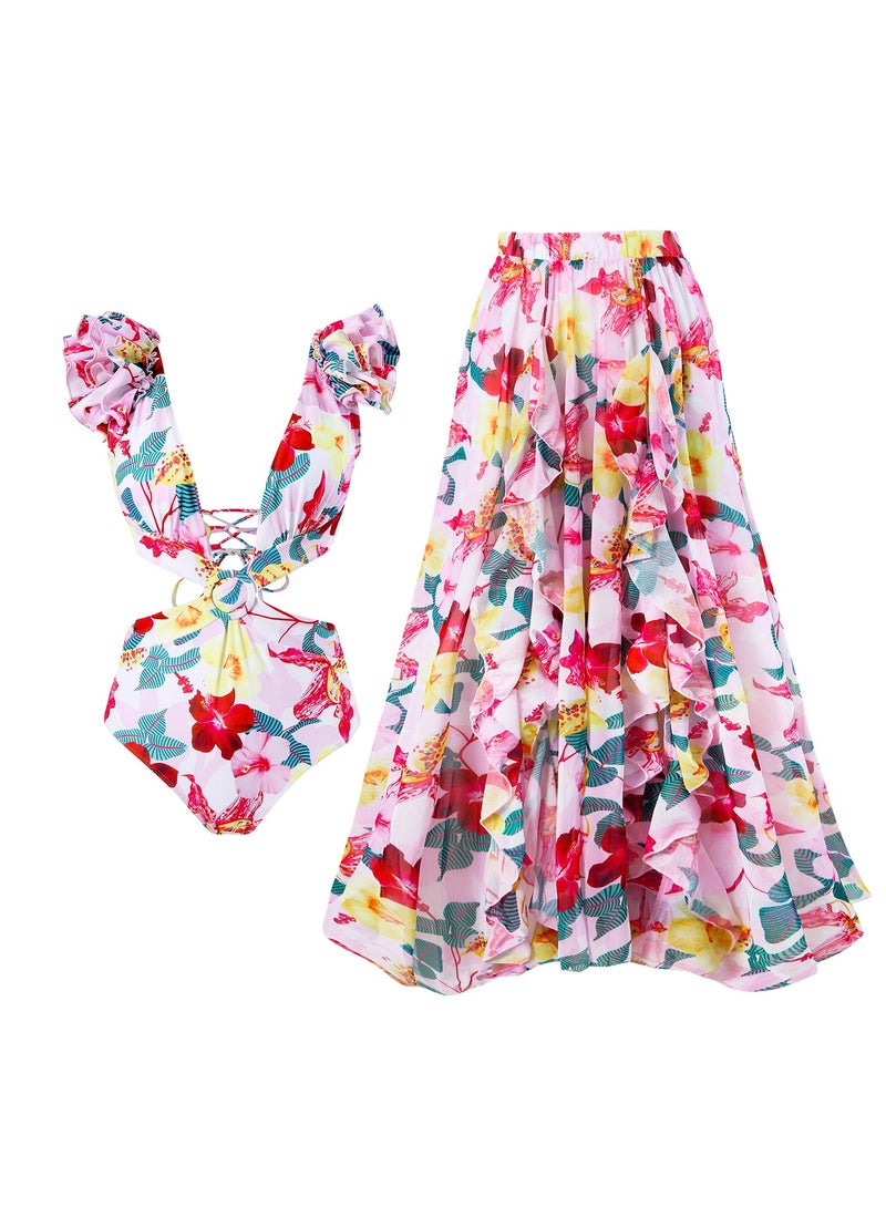 KUYING New Jumpsuit Triangle Pants Set Swimsuit - Image 1