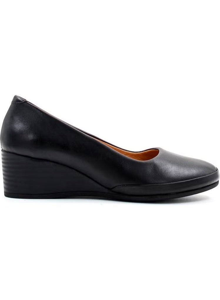 Leather Women's Wedge Heel Shoes 411ZA291