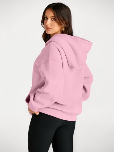 Trendy Queen Womens Oversized Hoodies Fleece Sweatshirts Long Sleeve Sweaters Pullover Fall Outfits Winter Clothes Pale Pink S - Image 4