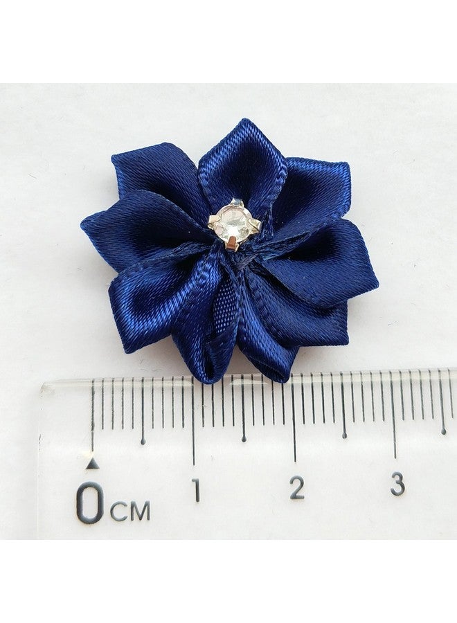 شينكو كرافت البحرية 40 قطعة 28 مللي متر (1 1/8 ") الشريط الزهور الانحناء حجر الراين حلية الزفاف يزين - Image 4