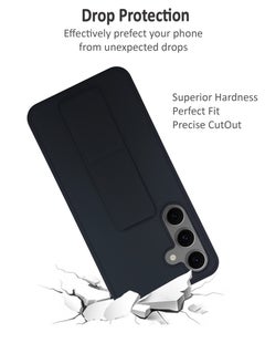 Waldic Samsung Galaxy S24 FE HAND HOLDER | Premium Silicone Magnetic Hand Grip Case Cover Designed for Samsung Galaxy S24 FE | Samsung Galaxy S24 FE Case Camera and Drop Protection Thin Protective Back Cover Case for Samsung Galaxy S24 FE - Black  - Image 4