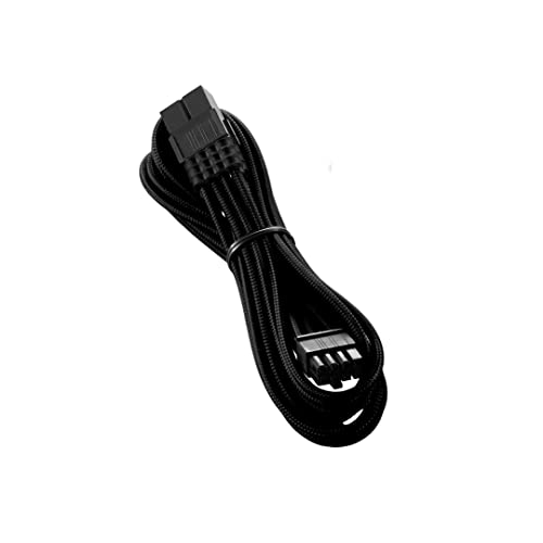 CableMod Pro ModMesh Sleeved 8-pin PCI-e Extension (Black + White, 45cm) - Image 1