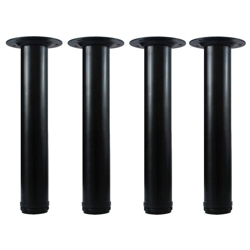 Ventuos_Round Straight ShapeAdjustable Metal Legs for Office Table FurnitureHome and Kitichen Table FurnitureSet Set of 4 28 Black - Image 1