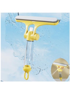Multi-Functional Shower Squeegee, Household Cleaning Tools, Mirror Wiper, Glass Window Cleaner Squeegee, Apply to Tiles, Shower Doors, Bathroom, Mirrors, and Car Windows, Glass Doors, Yellow