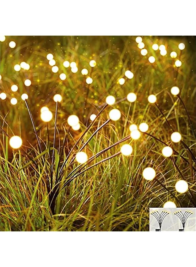 بي دبليو اس جاي 8 مصايح شمسية مزودة ـ 8 LED على شكل فراشات مضيئة للحدائق الخارجية والمت والماظر الطيعية، عوة م 2 قطع - Image 1