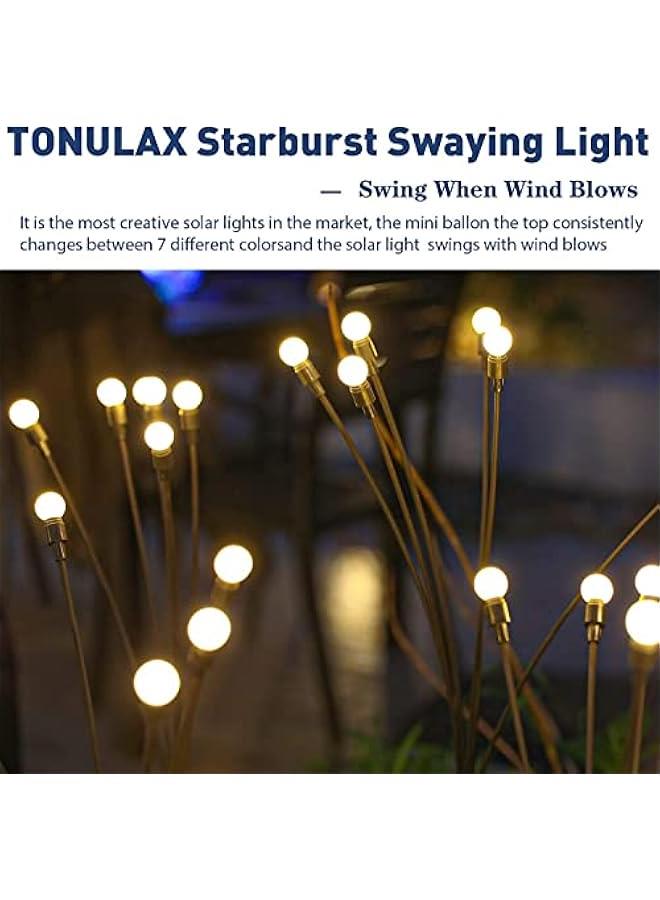 بي دبليو اس جاي 8 مصايح شمسية مزودة ـ 8 LED على شكل فراشات مضيئة للحدائق الخارجية والمت والماظر الطيعية، عوة م 2 قطع - Image 3