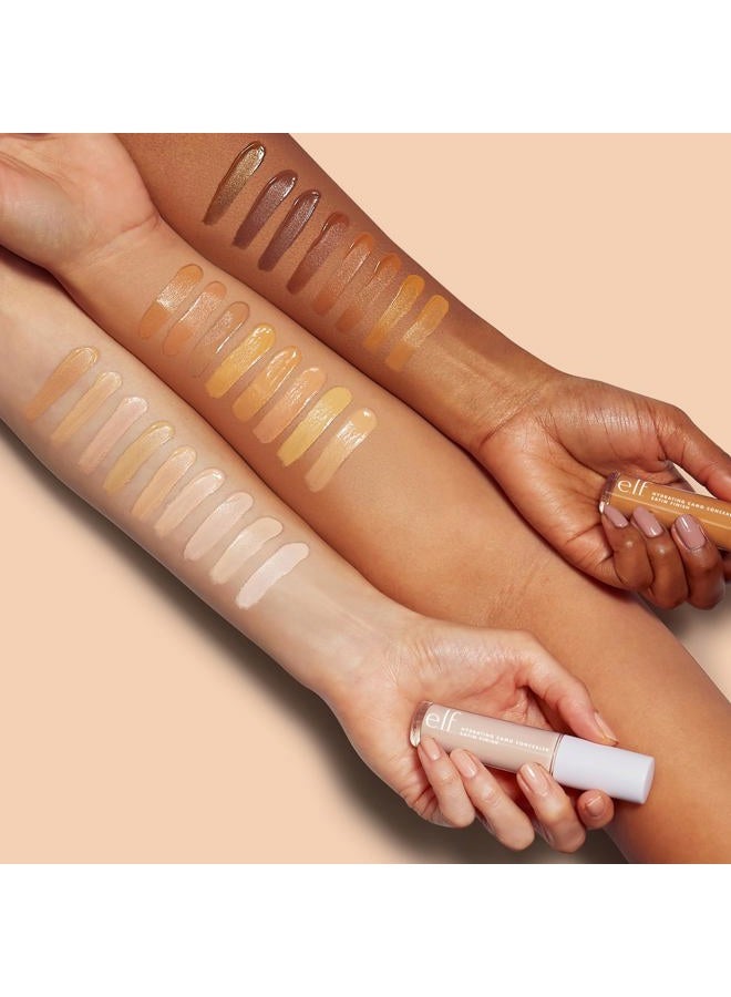 elf كونسيلر كامو مرطب، خفيف الوزن، تغطية كاملة، يدوم طويلاً، يخفي، يصحح، يغطي، يرطب، يبرز، عاج خفيف، لمسة ساتان، 25 درجة، للاستخدام طوال اليوم، 0.20 أونصة سائلة - Image 3