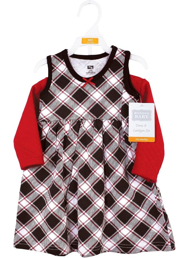 hudson baby Hudson Baby Baby Girls' Quilted Cardigan and Dress  - Image 2