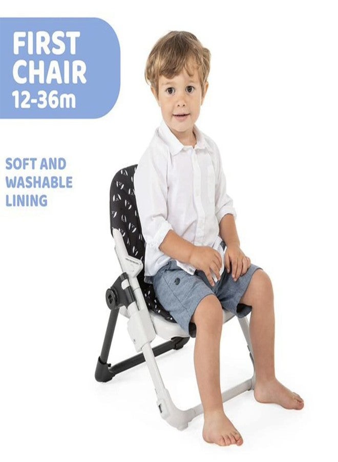 Chicco Chairy, 2-in-1 Booster Seat and First Chair with 4-Height Adjustments & Safety Belt, For Babies 0m+, (Sweetdog, Black & White) - Image 4