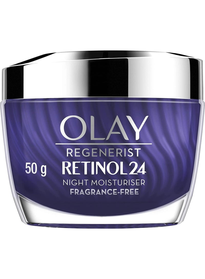 مرطب ليلي أولاي ريجينيريست ريتينول 24 خالي من العطور 50 جم - Image 2