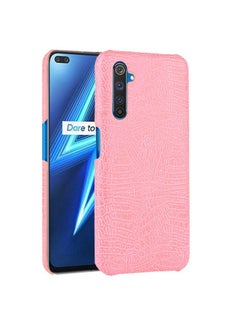 HuHa Case Cover For Realme X50 Pro/Realme X50 Pro 5G Shockproof Crocodile Texture PC + PU Case Pink 