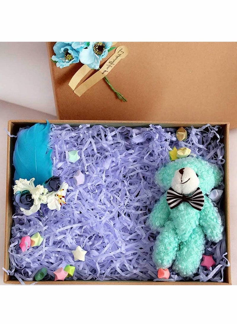 KASTWAVE Basket Grass Craft Shredded Tissue Paper Shred Filler Raffia Paper Shreds (100g) for Gift Wrapping & Basket Filling Gift Decoration and Gift Packaging, Light Purple - Image 4