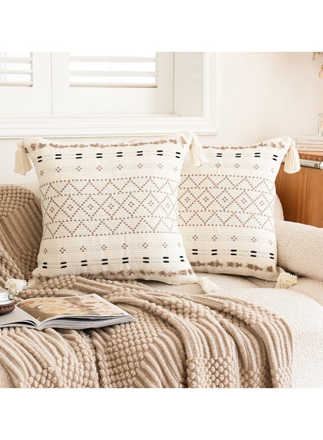 Household minimalist sofa pillow, including pillow core, decorated with geometric modern patterns sofa bedroom living room (45x45cm) - Image 1