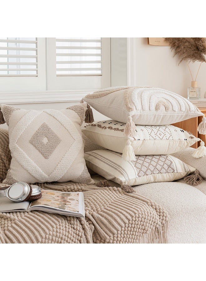 Household minimalist sofa pillow, including pillow core, decorated with geometric modern patterns sofa bedroom living room (45x45cm) - Image 4