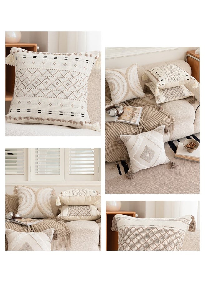 Household minimalist sofa pillow, including pillow core, decorated with geometric modern patterns sofa bedroom living room (45x45cm) - Image 5