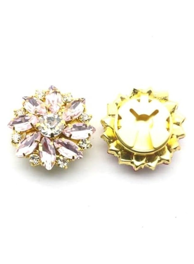 Rhinestone on Covers, on Covers for Women Blouses, Detachable Shirt on Clips ons Jewelry, Crystal Fancy ons for Clothing Decorative ons for Crafting, DIY (24PCS) U  - Image 1