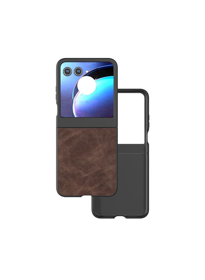 اس-توب جراب لهاتف Motorola Razr 50 مصنوع من جلد البولي يوريثان غير اللامع - Image 1