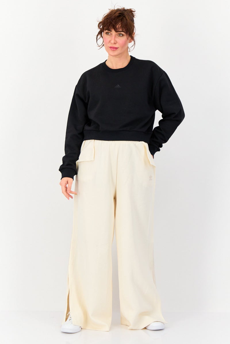 Adidas Women Sportswear Fit Long Sleeve Outdoor Sweatshirt, Black - Image 3