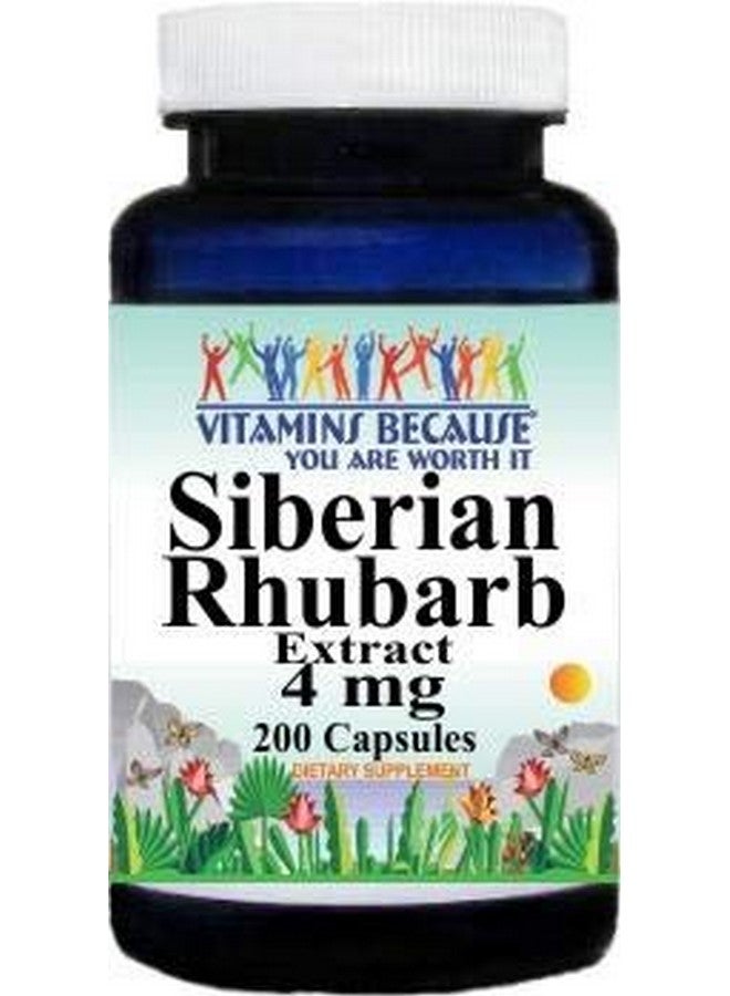 Vitamins Because مستخلص رhubarb السيبيري 4 ملغ 200 كبسولة - Image 1