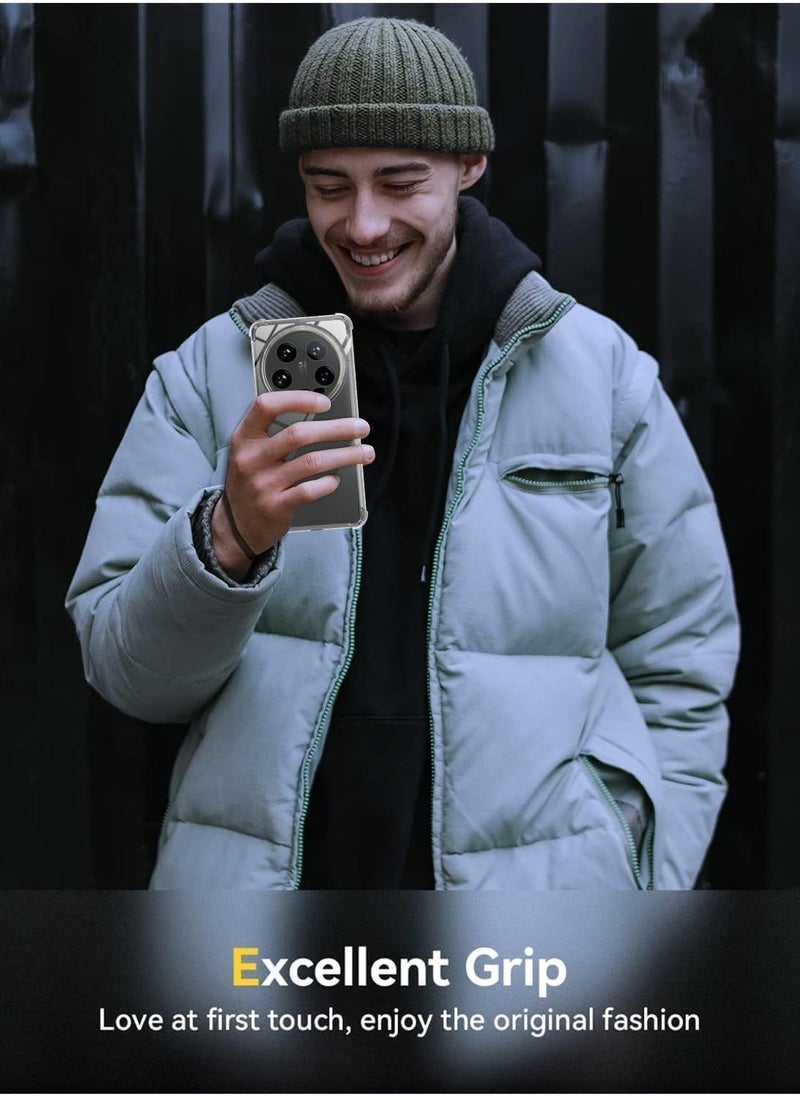 JAJEEK Case Compatible with Xiaomi 14 Ultra – Clear TPU Rubber & Soft Silicone Case, Reinforced Corners, Scratch-Resistant, Shockproof Protective Cover for Xiaomi Mi 14 Ultra, Best Slim Fit Protection - Image 5