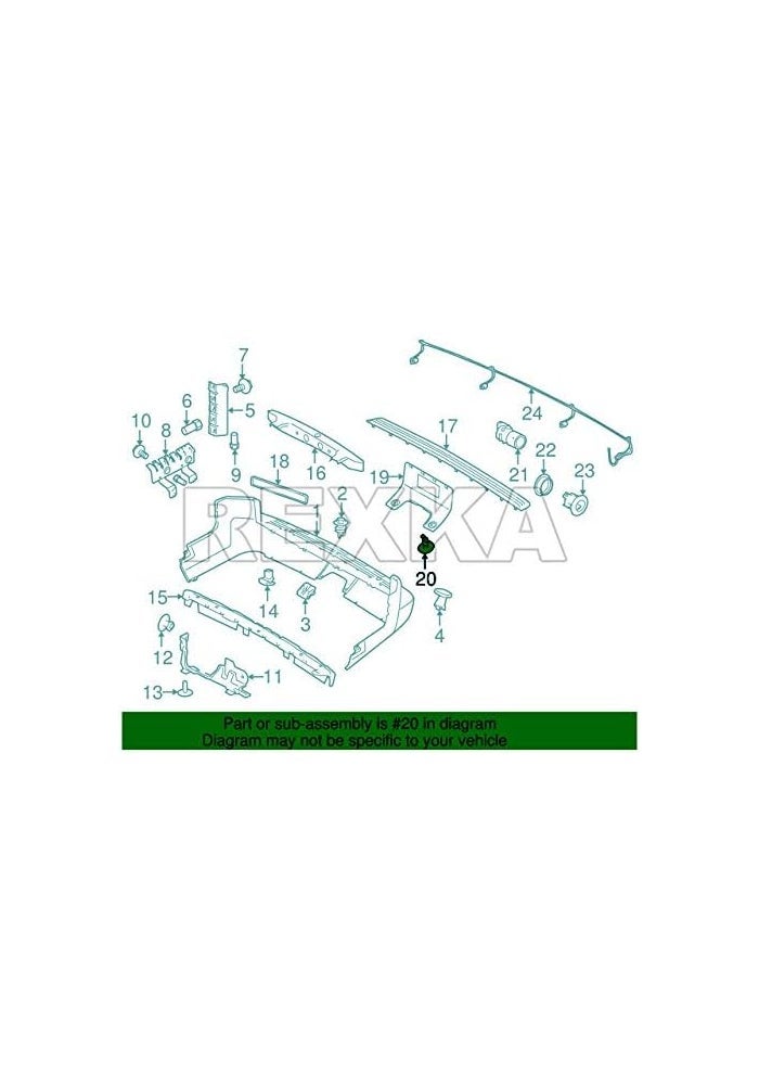 Rexka 20pcs Bumper Tow Bracket Cover Clip for Land Rover DYR500010 LR2, LR3, LR4, Range Rover Sport - Image 4