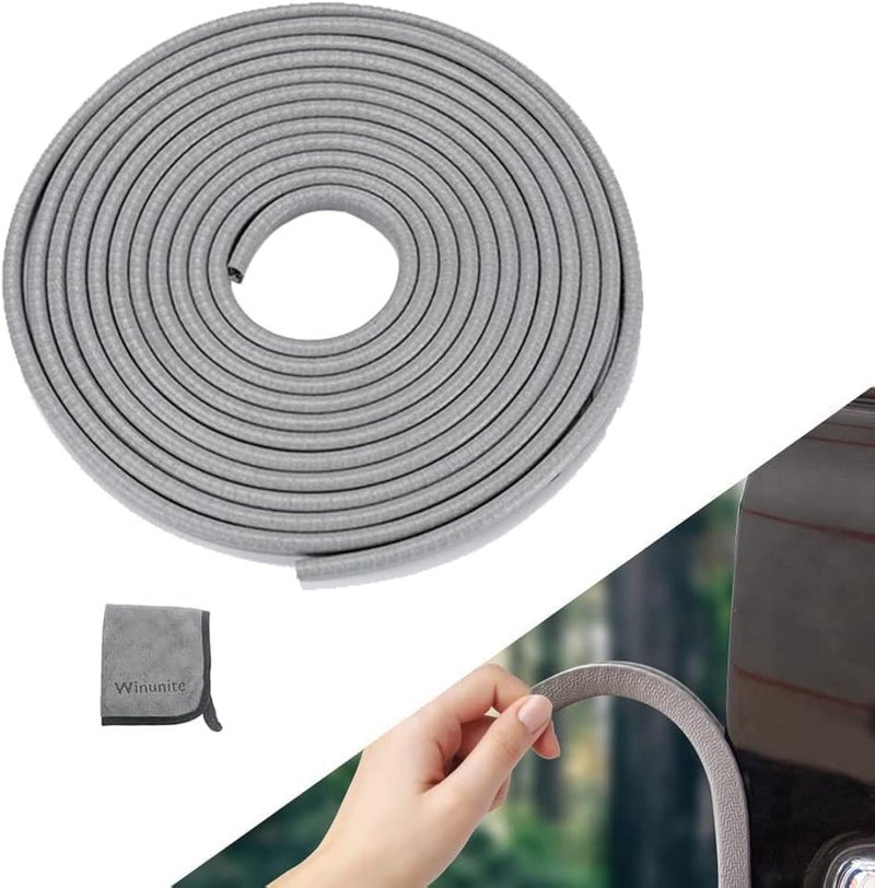 Winunite 32.8ft(10m) Car Door Edge Guards Light Grayâ€“ Fits Most Vehicles, No Glue, U-Shaped, Built-in Metal Clips, Scratch and Chip Resistant â€“ Reduces Dings in Parking Lots - Image 1