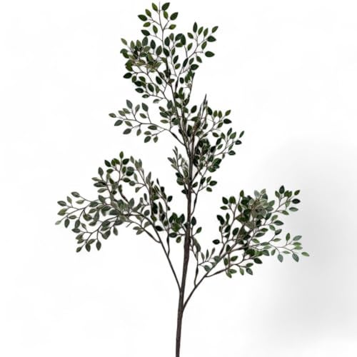 Fox & Fern Artificial Green Leaves Stick (Pack of 1) | Real Touch Leaves | Ornamental Stick Best for Gifting, Party, Home Decor (Ht. 100CM) GAAFWG-100G (Green) - Image 1