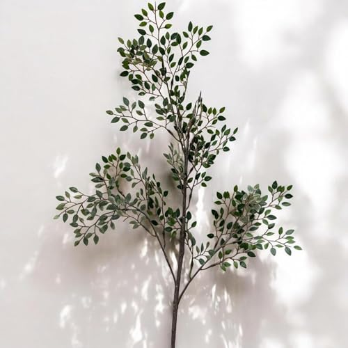 Fox & Fern Artificial Green Leaves Stick (Pack of 1) | Real Touch Leaves | Ornamental Stick Best for Gifting, Party, Home Decor (Ht. 100CM) GAAFWG-100G (Green) - Image 4