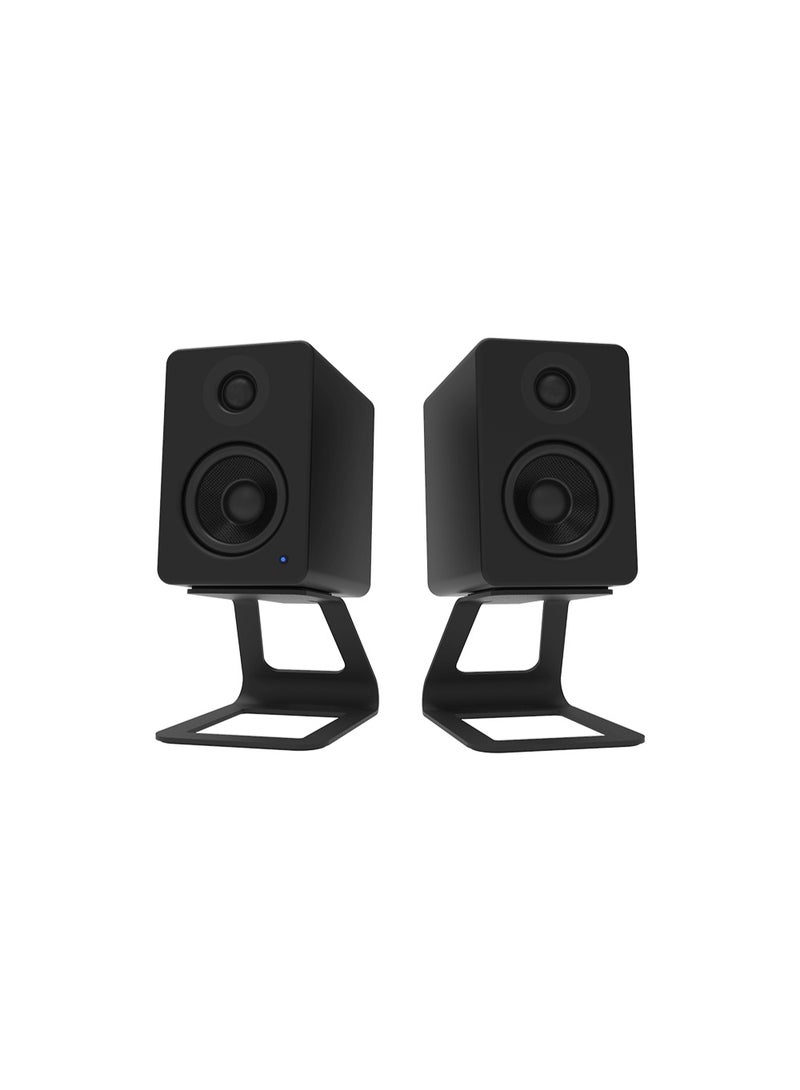 Kanto Audio SE2 Elevated Desktop Speaker Stands for Small Speakers-Black, Pair - Image 2