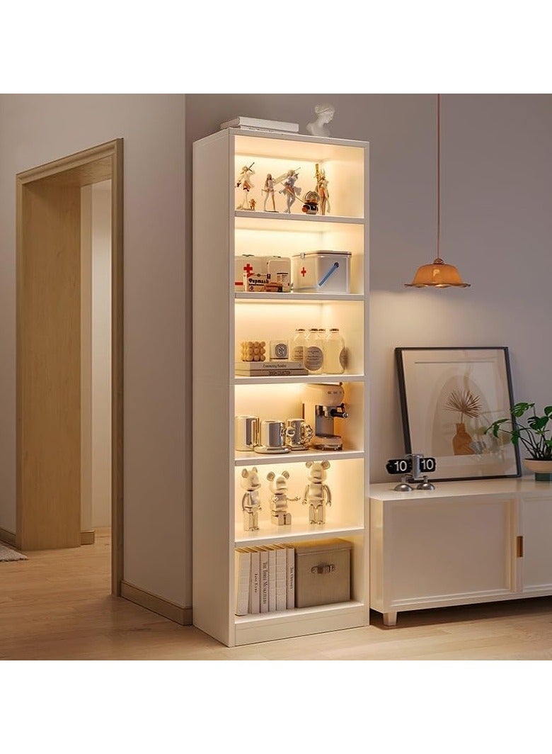 LEDIN Storage rack household bookshelf simple floor-to-ceiling storage aisle cabinet living room multi-layer corner bookcase (180x24x40cm) - Image 3