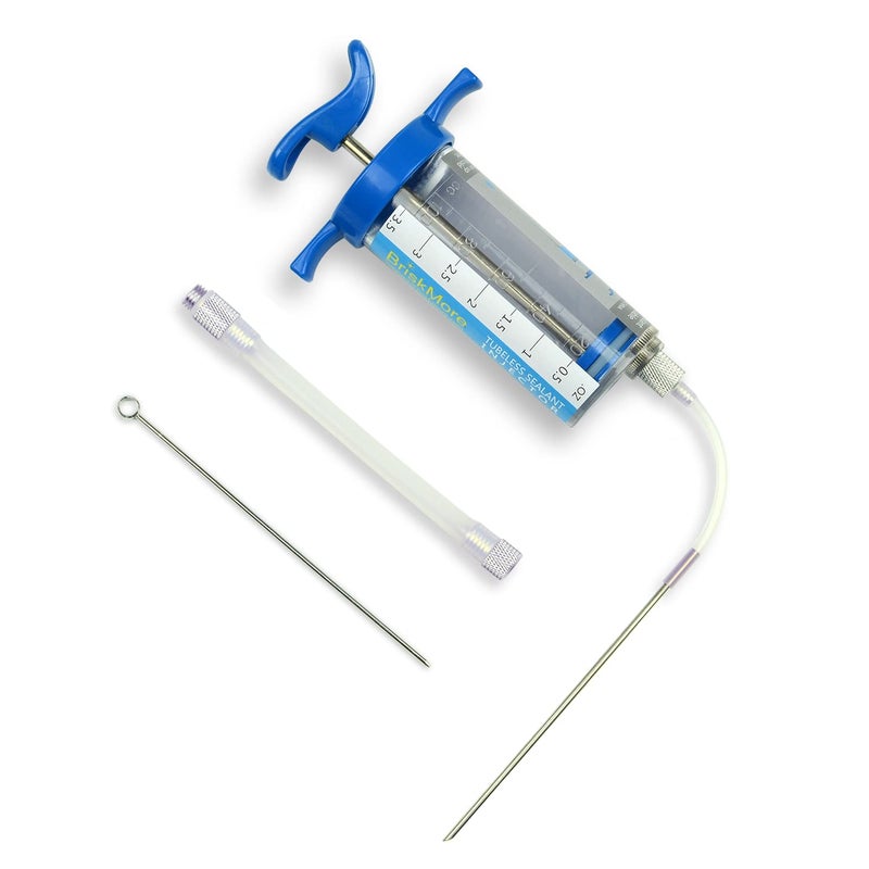 BriskMore Tubeless Sealant Injector for Tubeless Bike Tires,Cycling Sealant Syringe Capacity 100cc, 2 Tube Options Suitable for No Tubes Sealant and Other Any Sealants, Easy to Use &Clean Up - Image 1