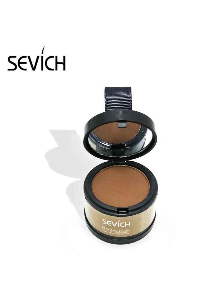Sevich Hairline Powder, Waterproof Hair Fiber Instant Hair Shadow, Portable Quick Magical Hair Fluffy Powder, Hair Color Dye Forehead Hair Line Filling Powder For Bald Spot Cover Up, (`1pc, Brown 2)  - Image 1