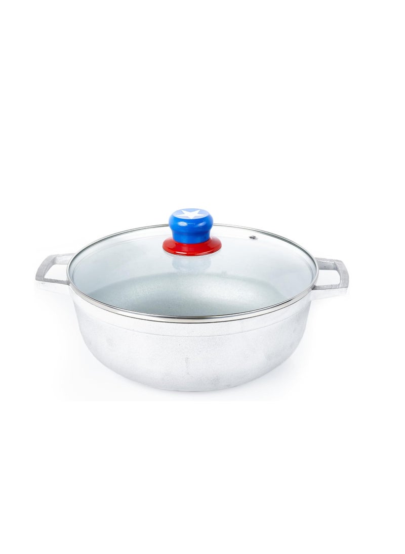 Imusa IMUSA 3.7qt Boricua Cast Aluminum Caldero with Glass Lid  - Image 1