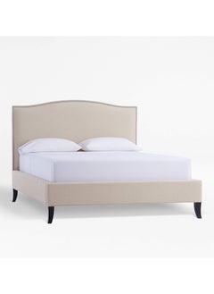 A to Z Furniture Fillmore Nailheaded Trimmed Fabric Bed 160x200cm Queen size Bed in Beige Color 