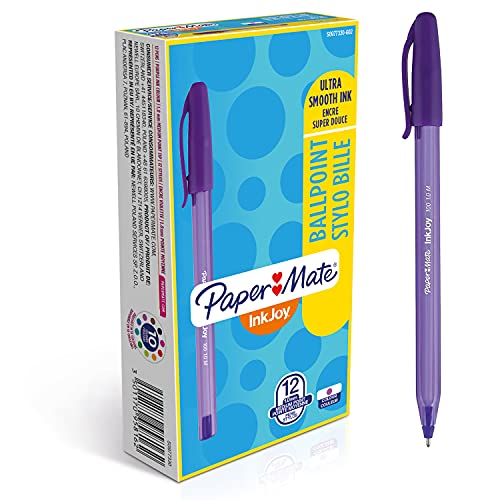 Paper Mate InkJoy 100ST Ballpoint Pen | Medium Point (1.0mm) | Violet | 12 Count - Image 1