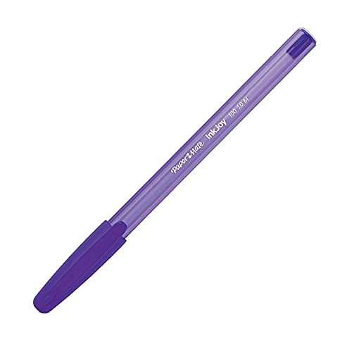Paper Mate InkJoy 100ST Ballpoint Pen | Medium Point (1.0mm) | Violet | 12 Count - Image 2