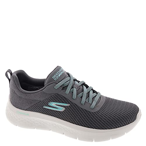 SKECHERS سكيشرز GO ووك فليكس - ألانى، رمادي/تركواز، 8 - Image 3