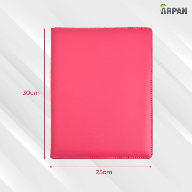 Arpan Pink A4 Professional Display Presentation Book 24 Pocket (48 - Side) Portfolio Folder for School, College, Professionals, Business, Individuals (Hot Pink) - Image 2
